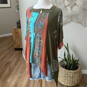 Mission canyon Santa Barbara boho flowy gauzy tunic top